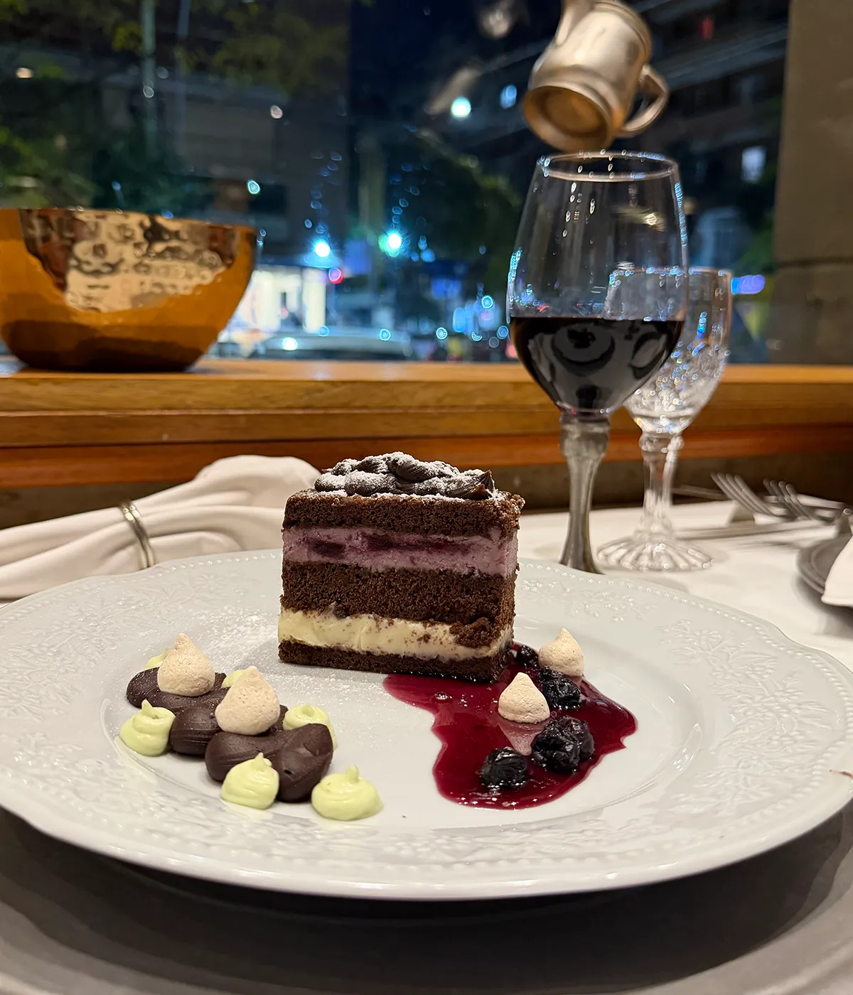 Lingote de chocolate negro y arándanos